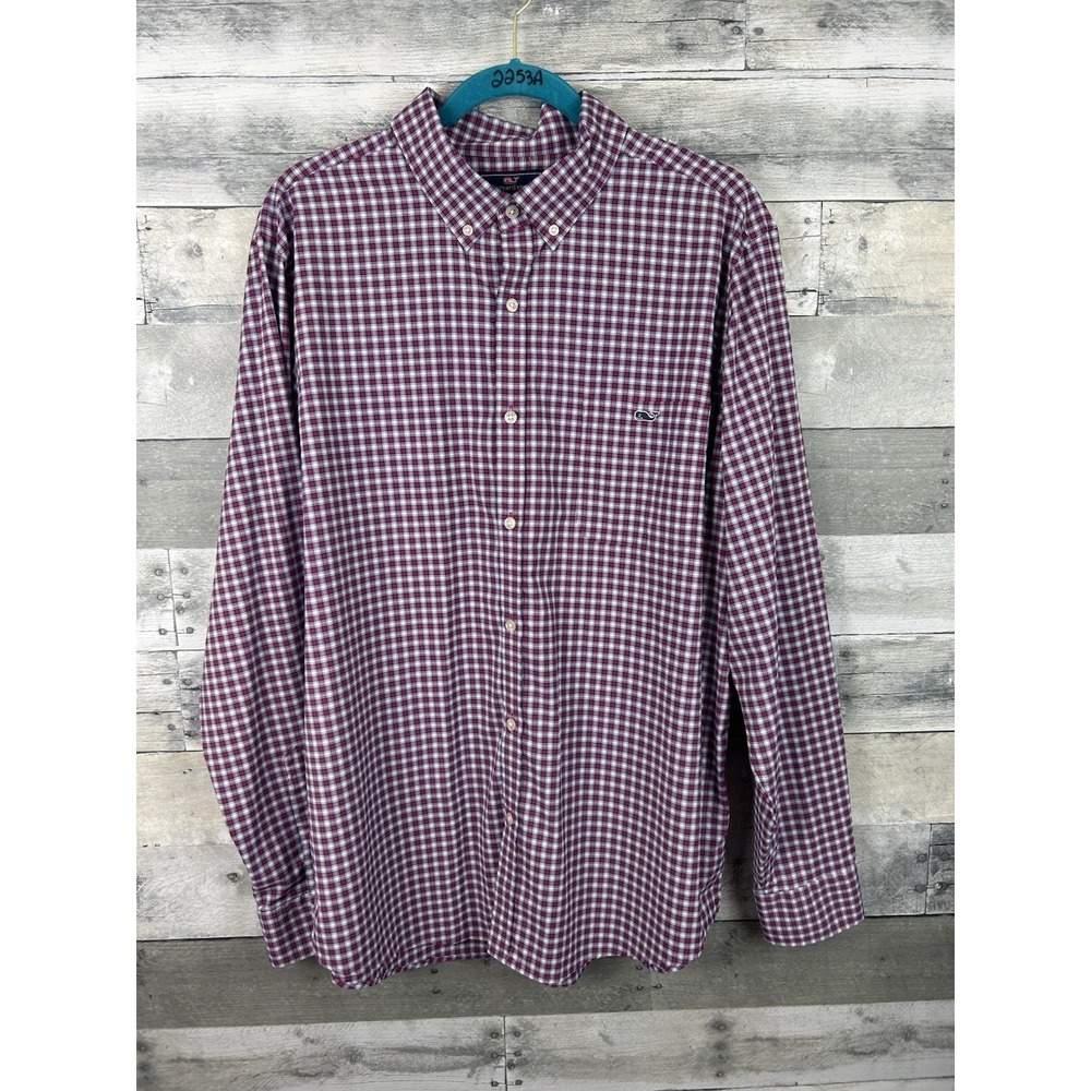 Vineyard Vines Slim Fit Tucker Plaid Long Sleeve Button Up XL